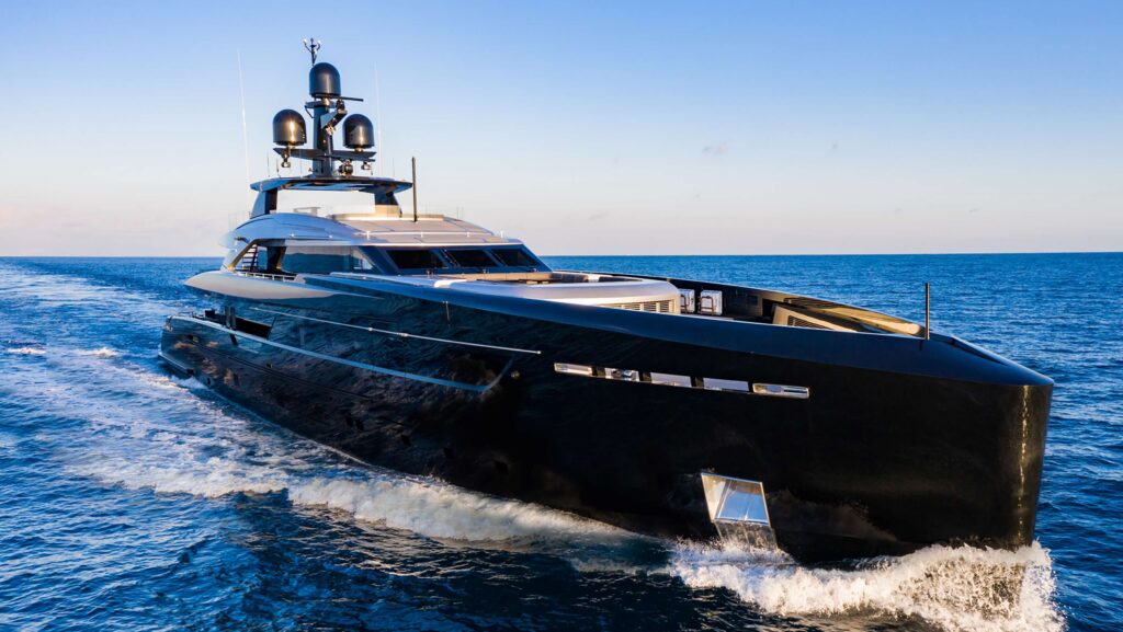 superyacht with Boero finish