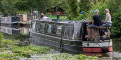 Narrow boat on UK canal