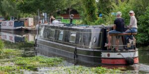Narrow boat on UK canal