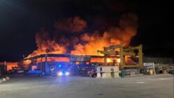 The blaze at the Erbusco facility