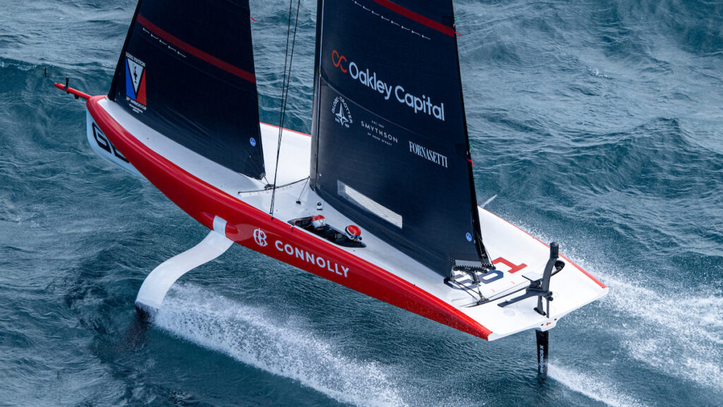 Foiling America's Cup yacht