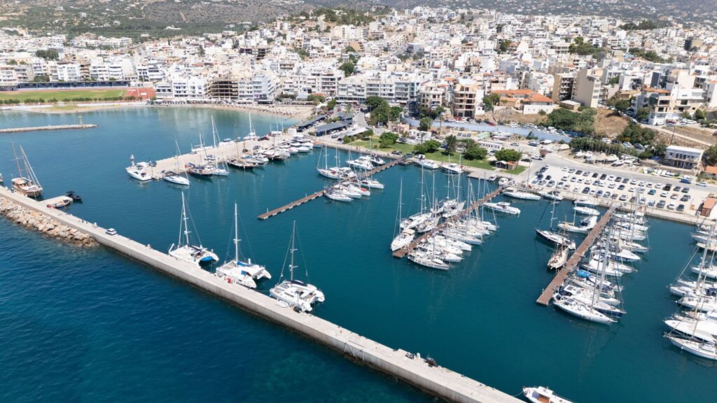 Agios Nikolaos Marina in Crete, Greece