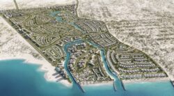 Bayn marina aerial plan UAE