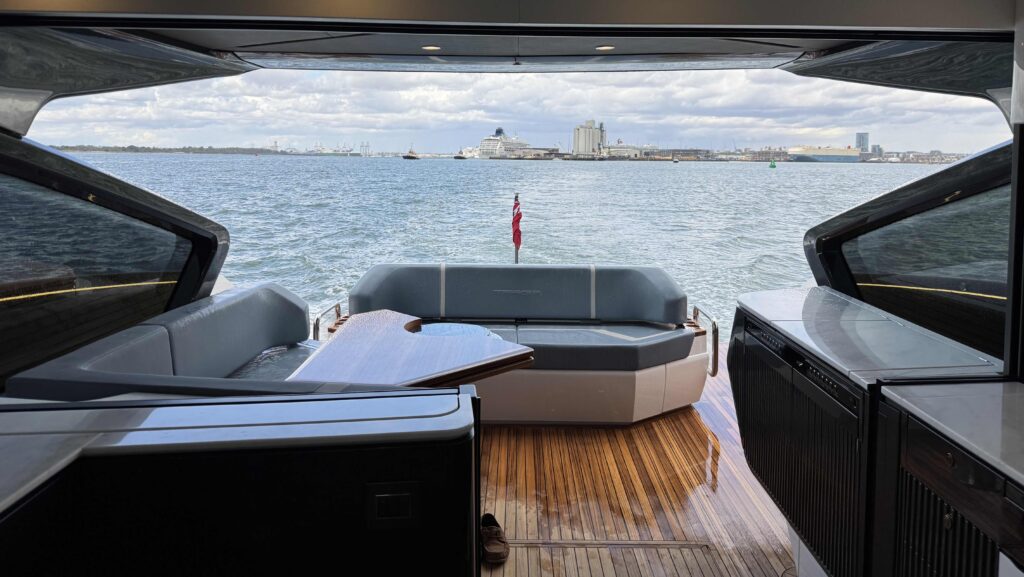 Targa GTO 58 looking from saloon over galley and cockpit