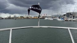 Bow of Targa 58 GTO with Fairline flag