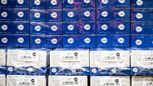 JCS retail box packaging which is being counterfeited
