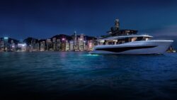 Image of a Princess Yacht in Hong Kong's Victoria Harbour