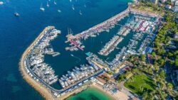 aerial view of Cannes Yachting Festival