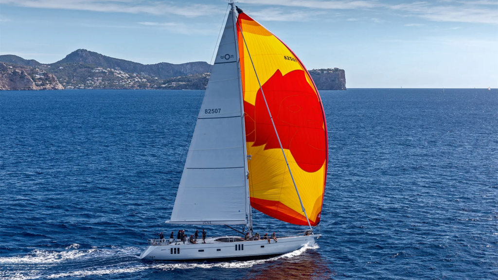 The yacht pictured before the incident. Image courtesy of Oyster Yachts
