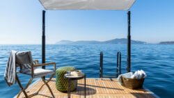 balcony on superyacht Sirena 118