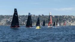 AC40 sailboats on water
