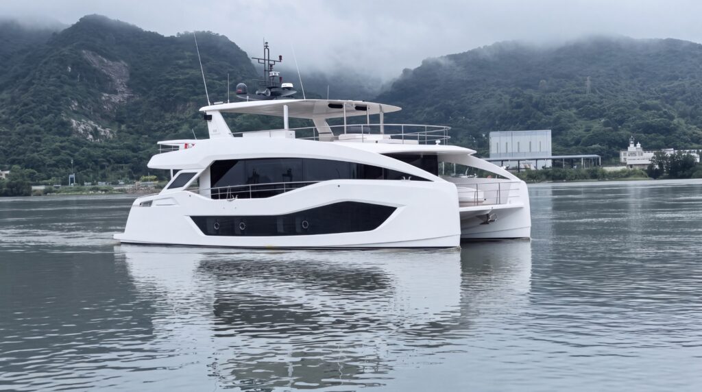 Allegro 62CAT during sea trials