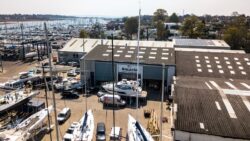 Ancasta Yacht Services facility at Hamble with boats in the yard and marina