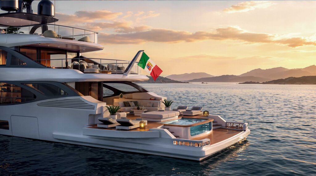Benetti Oasis 36M кормовая солнечная палуба