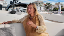 Constance Brément Cannes Yachting Festival Show Director Cannes Yachting Festival on a boat