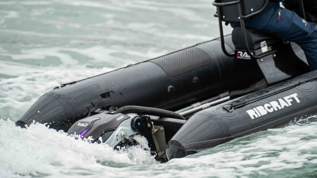 RAD 40 electric outboard on a RIB