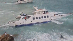 Screenshot from video of boat as it sinks