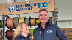 man and woman laughing