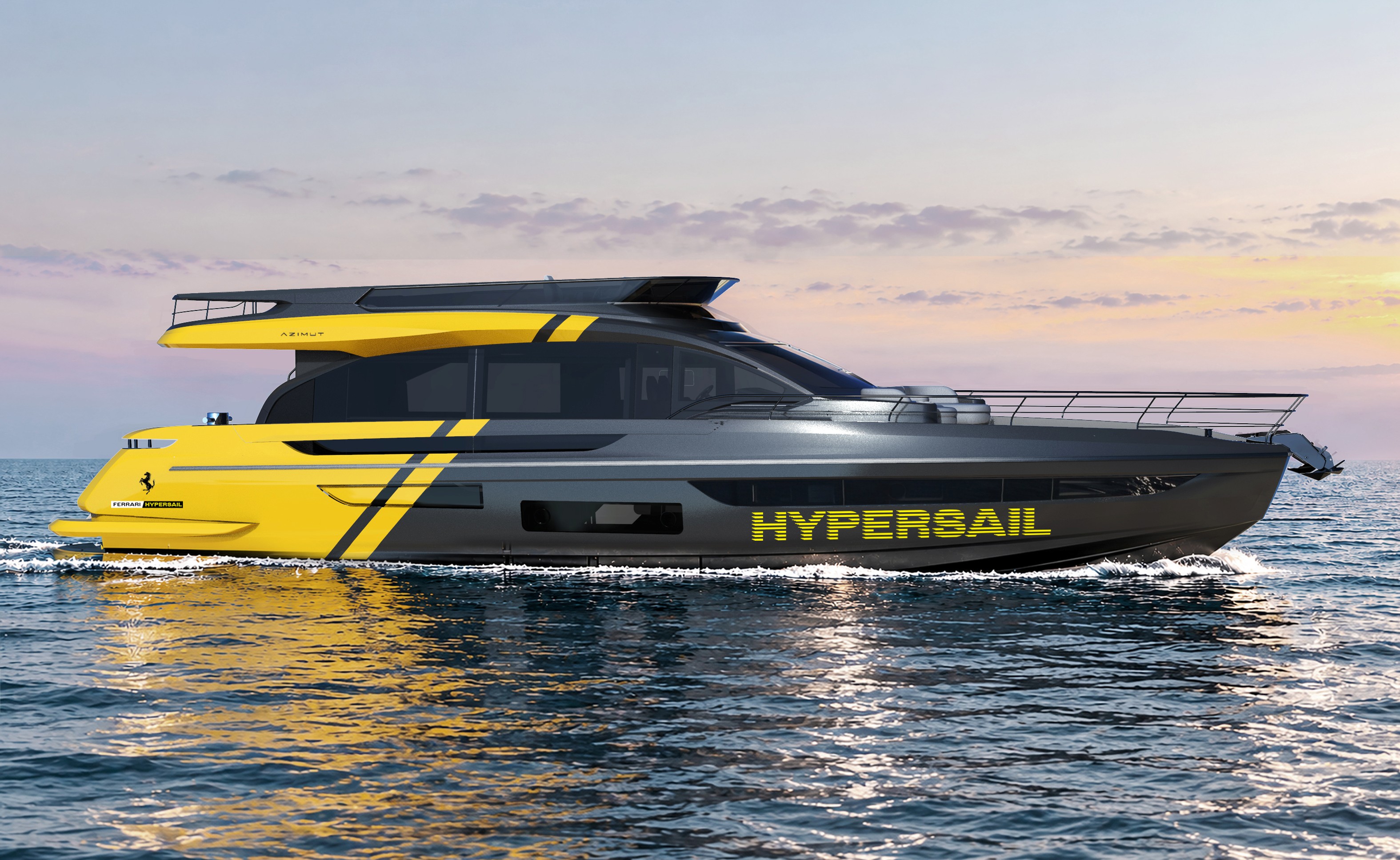 Azimut Fly 72 x Ferrari Hypersail tow boat