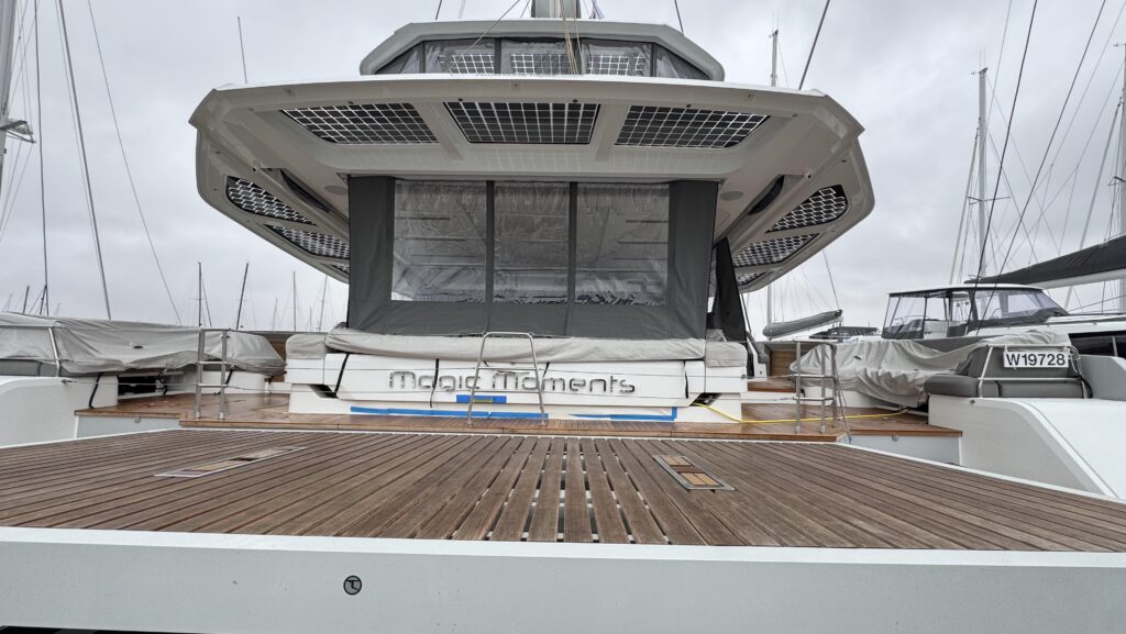 a catamaran deck