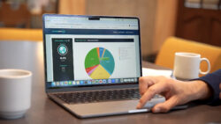 MarineShift 360 data on a laptop screen