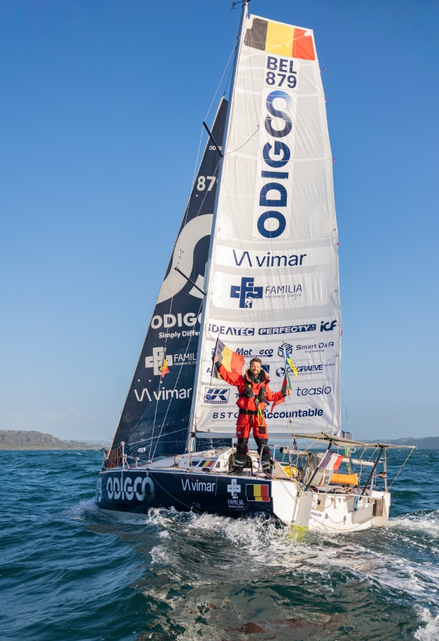 Quentin Debois completes the North Atlantic crossing aboard a Mini 6.50