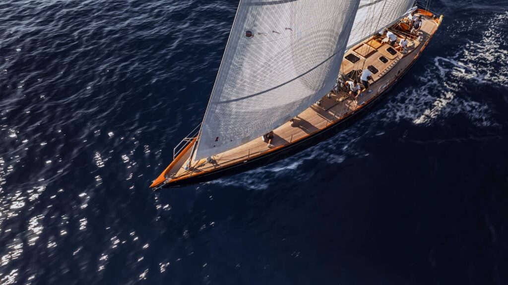 Aerial view Spirit Yacht
